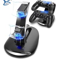Double Charge Station for Playstation 4/Sony PS4 Controller Charger Stand Charging Dock for Sony Playstation 4/PS4 Controllers