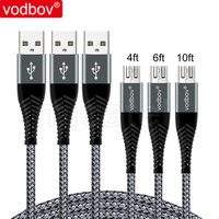 vodbov strongest and durable fast charging 2.1A + data transfer for cellphone usb data cable Micro Type C USB cord