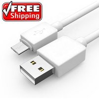 Factory Original High quality 2A Micro USB Cable for Samsung Android Smartphones and More (White)