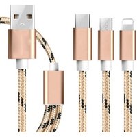 ZMD cheap ROHS multi charger cable 3 in 1 usb fast charging cable for iphone&android&type c