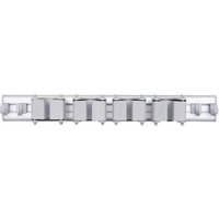Aluminium Rail Wall Mounted Organizer Rubber Grippers with Hanger Rack Hooks Storage Holder Mop Broom Holder