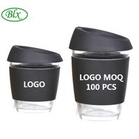 Custom No Minimum 8 oz / 227 ml And 12 oz / 350 ml Keep Mug Personalised Travel Safe Pyrex Reusable Coffee Cup with Fda EU