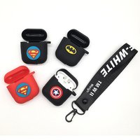 For Apple AirPods Protective Cover, Soft Silicone Shockproof Case For Superman AirPods