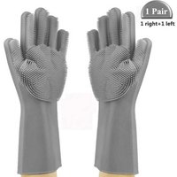 Upgraded Premium Silicone Dishwashing Gloves Double Sided Scrubber for Cleaning Kitchen Dishes DROP SHIPPING Car Washing gloves