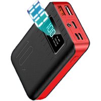 10000mAh Ultra Slim Charger Power Bank, External Battery Pack LED Portable Charger Lightweight USB C Power Bank