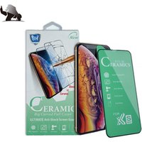Unbreakable Silk Screen Print Full Coverage 2.5D 0.33mm 9H Ceramic Screen Protector Tempered Glass For iphone X Xs Max Xr