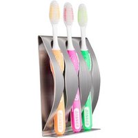 2019 Stainless steel Wall Mount Children Toothbrush Holder 3 position Self-adhesive Bathroom Toothbrush Holder Accessory Set