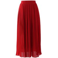 Pleated Chiffon Skirt