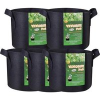 5 Pack 3 gallon 5 gallon 7 Gallon Planter Grow Bags Aeration Fabric Pots Garden Potato felt grow bags