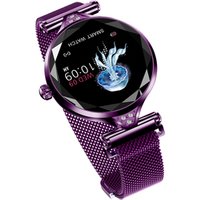 New design fashion girls watch H1 round led screen smart watch female heart rate waterproof IP67 blood pressure bracelet