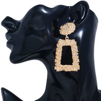 F14 Big Vintage Earrings for women gold color Geometric statement earring 2019 metal earing Hanging fashion jewelry trend