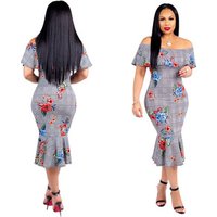 Floral Strapless Ruffled Bud Dress