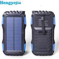 Waterproof 600000mAh Dual USB Portable Solar Battery Charger External Battery Pack