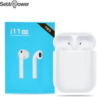 Realtek V5.0 Blue Tooth Earbuds Tws Dual Call Function Headset Magnetic Touch Earphone With Mic Settpower i11