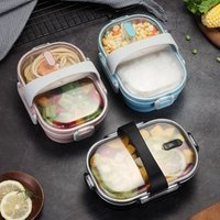 New design portable school 304 stainless steel bento lunch box leakproof kids lunch box with 2 compartment