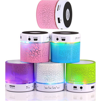Cute Wireless Remote Control Musical glowing LED Mini lamp Bluetooth Speaker With Sucker