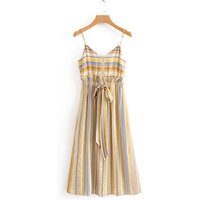 Summer Long Sling Backless Lace Up Dress