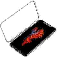 9H 5D Tempered Glass Case Metal Frame Magnet FullBody Cover For Iphone X 6 6s 7 8 Plus Magnetic Anti-Drop Protector