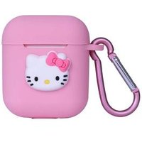 Hot Selling Cute Cartoon Character Silicone Case with carabiner for Air-pods