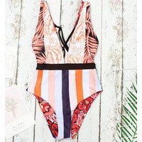 Stripe One Piece Swimsuit
