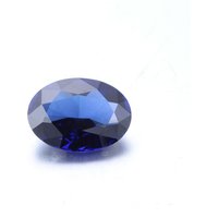 Lab Created 7 Carat Blue Sapphire Royal Blue Oval Gemstone for Men's Ring VVS Clarity with Heat Treatment in Stock