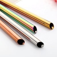 18/8 Easy through plastic layer reusable babo straws Oblique Incisions 12mm stainless steel drinking bubble tea straw