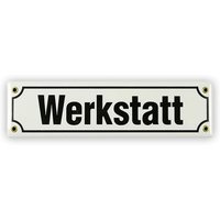 Schildershop24 30% Rabatt auf Emailleschild für die Werkstatt Jetzt zuschlagen