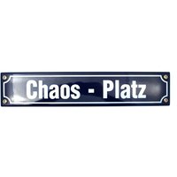 Schildershop24 Sichern Sie sich 59% Rabatt auf das Emailleschild ChaosPlatz 40 x 8 cm
