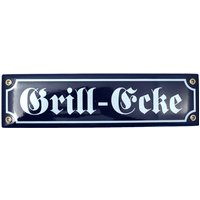 Schildershop24 30% Rabatt auf das Emailleschild für die GrillEcke 30 x 8 cm