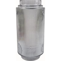 31cm Clear Ridged Glass Vase