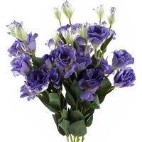 Pack of 6 x 80cm Artificial Purple Wild Rose Stem - 36 Flowers