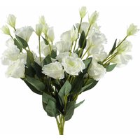 Pack of 6 x 80cm Artificial White Wild Rose Stem - 36 Flowers