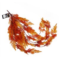 100cm Artificial Hanging Maidenhair Fern Plant Autumn Orange