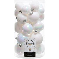 Decoris Season Set med vita julgranskulor - 30 st