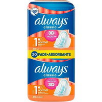 Always Classic Normal Size 1 Sanitary Pads - 20 st