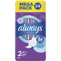 Always Ultra Long Size 2 Sanitary Pads With Wings - 24 st