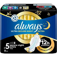 Always Ultra Size 5 Secure Night Extra - 8 st