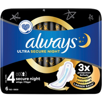 Always Ultra Secure Nattbindning 6 st