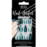 Ardell Nail Addict Green Glitter Chrome Konstgjorda naglar - 24 st