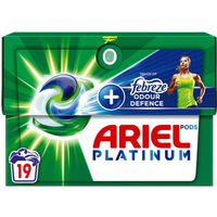 Ariel Platinum + Febreze Odour Defence Tvättkapslar - 19 st