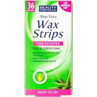 Beauty Formulas Aloe Vera Bikini Line Wax Strips - 36 st