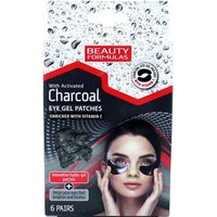 Beauty Formulas Charcoal Gel Eye Mask - 6 par