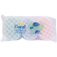 Coral Massagesvampar - 3 st