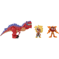 Crash Bandicoot Dino Dash Diorama Figures – 3 Pcs