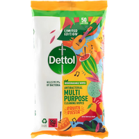Dettol Multipurpose Fruity Fiesta Rengöringsservetter - 50 st.