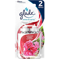 Glade Sense & Spray Pion & Körsbär Refill Twin Pack – 18 ml (2 st)