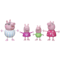 Cuddly Pig Peppa's Family Bedtime Figur Set - 4 st