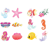 Henbrandt Fun Tattoos Mermaid Assorted – 6 st