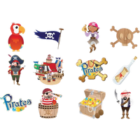 Henbrandt Fun Tattoos Pirates Assorted – 6 st