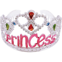 Henbrandt Silver & Pink Princess Tiara
